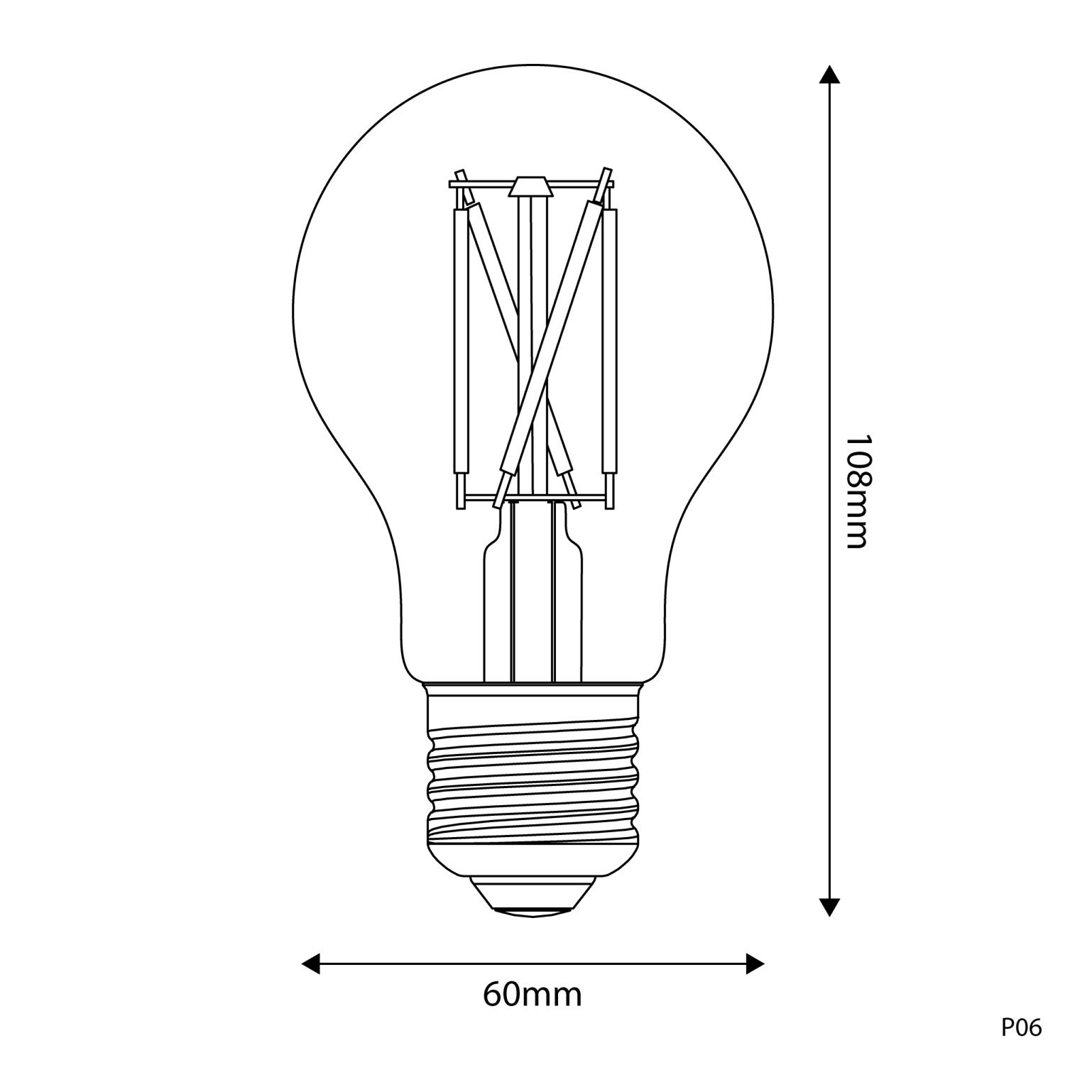 Bombilla LED Efecto Porcelana CRI 95 A60 7W 640Lm E27 2700K Regulable - P06