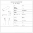 Lámpara portátil recargable Cabless01 con bombilla - personalizable (mínimo 20 piezas)