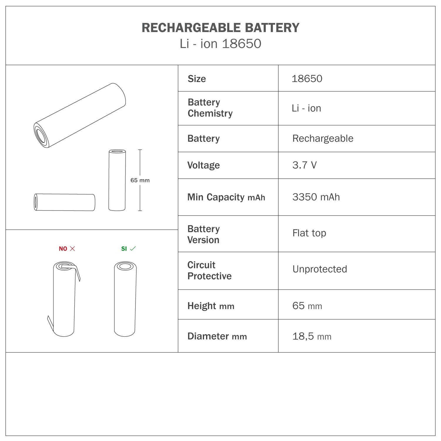 Lámpara portátil recargable Cabless11 con bombilla - personalizable (mínimo 20 piezas)