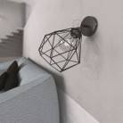 Lampara de pared o techo de metal orientable 90º con pantalla Diamond