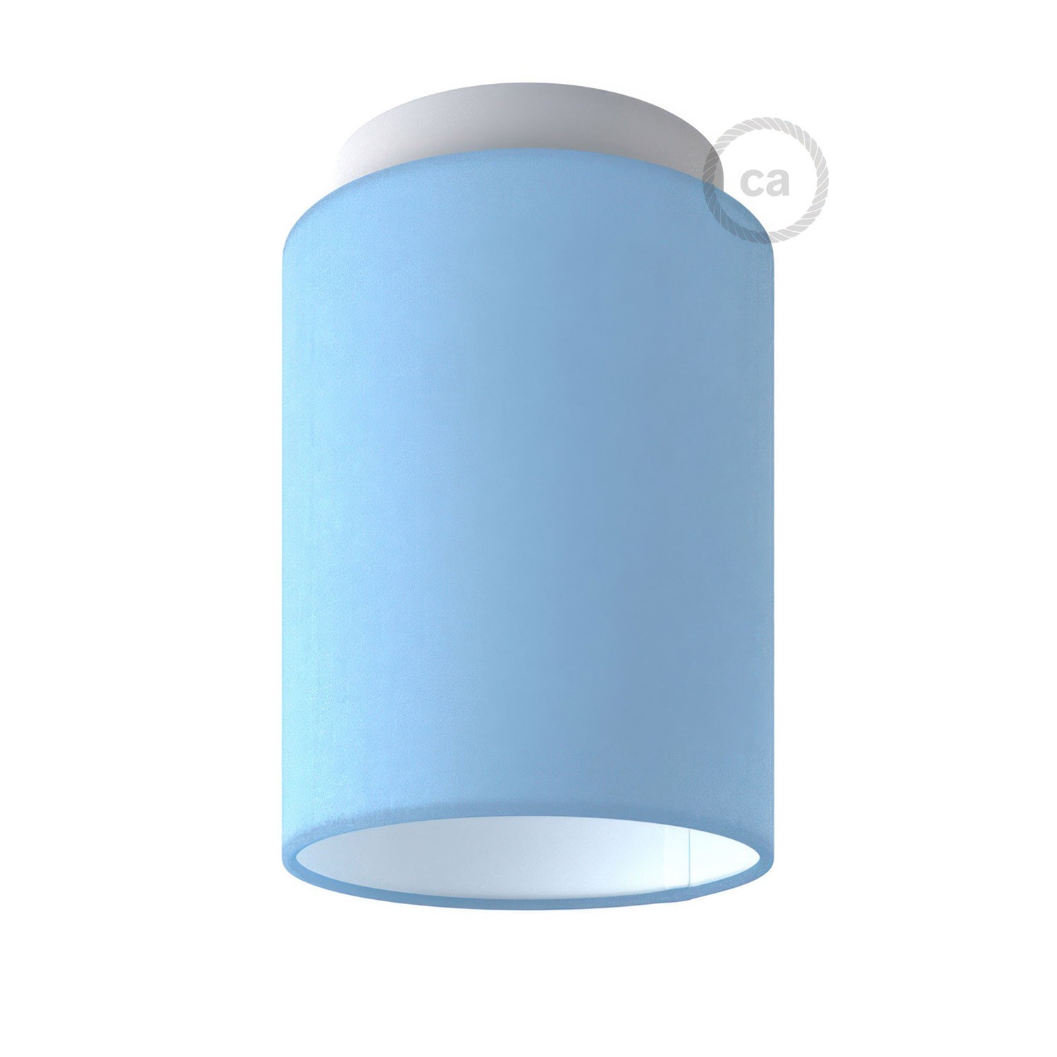 Fermaluce Color with Cylinder Lampshade, Ø 15cm h18cm, metal wall or ceiling flush light