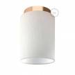 Fermaluce Metal with Cylinder Lampshade, Ø 15cm h18cm, metal finish wall or ceiling flush light