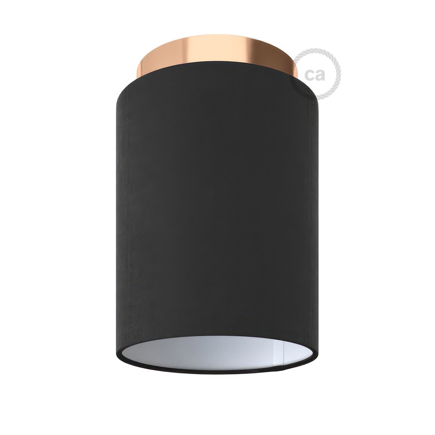 Fermaluce Metal with Cylinder Lampshade, Ø 15cm h18cm, metal finish wall or ceiling flush light