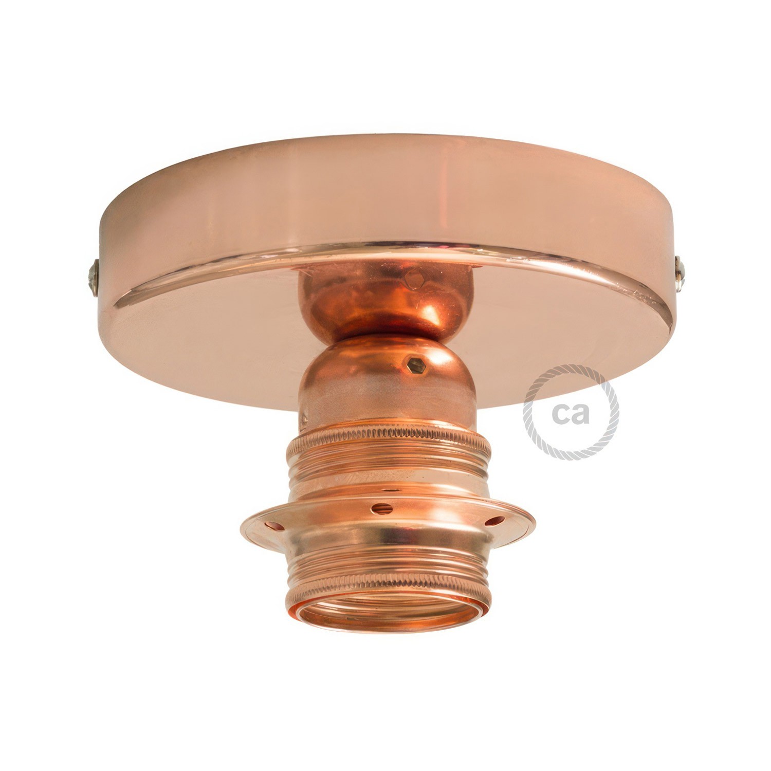 Fermaluce Metal with Cylinder Lampshade, Ø 15cm h18cm, metal finish wall or ceiling flush light