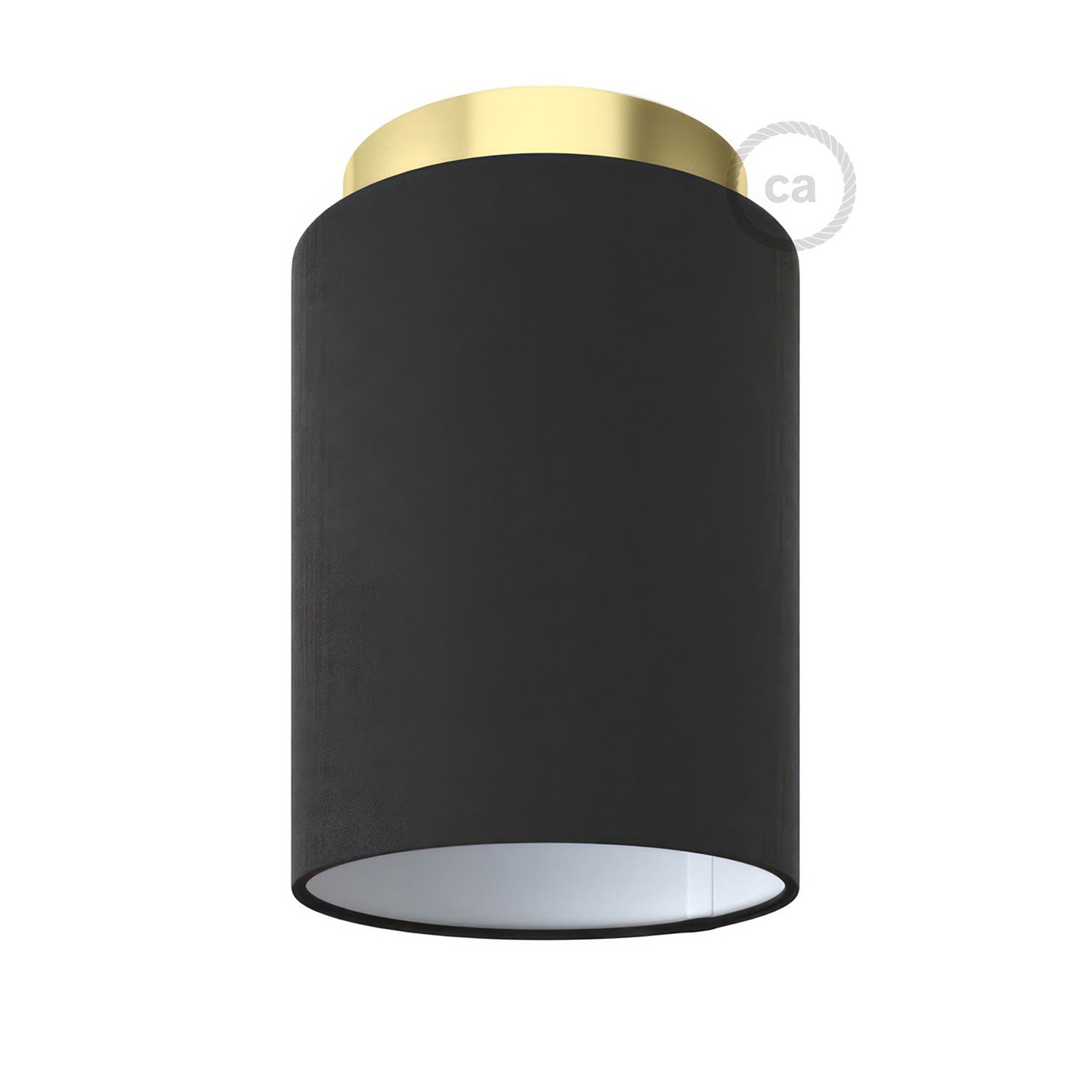 Fermaluce Metal with Cylinder Lampshade, Ø 15cm h18cm, metal finish wall or ceiling flush light