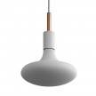 Pendant lamp with textile cable, metal details and 7cm cable clamp - Made in Italy - Bulb included