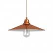 Pendant lamp with textile cable, Swing lampshade and metal details - Made in Italy - Bulb included