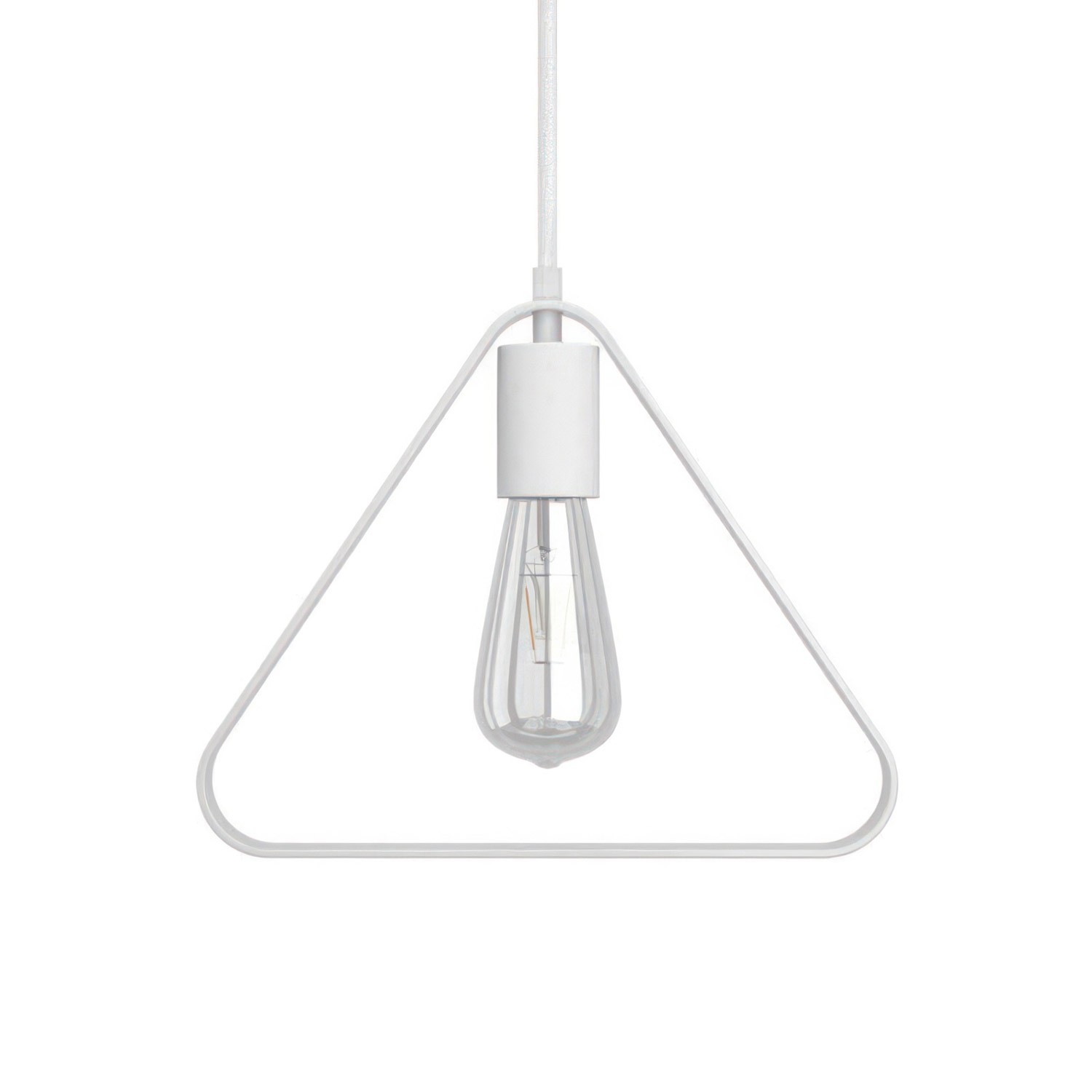 Pendant lamp with textile cable, Duedì Apex lampshade and metal details - Made in Italy - Bulb included