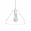 Pendant lamp with textile cable, Duedì Apex lampshade and metal details - Made in Italy - Bulb included