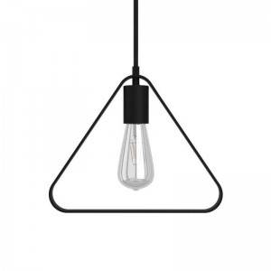 Pendant lamp with textile cable, Duedì Apex lampshade and metal details - Made in Italy - Bulb included