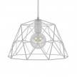 Pendant lamp with textile cable, Dome lampshade and metal details - Made in Italy - Bulb included