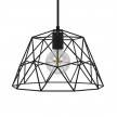 Pendant lamp with textile cable, Dome lampshade and metal details - Made in Italy - Bulb included