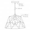 Pendant lamp with textile cable, Dome lampshade and metal details - Made in Italy - Bulb included