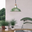 Pendant lamp with textile cable, Harbour lampshade and metal details - Made in Italy - Bulb included