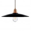 Pendant lamp with textile cable, ceramic Dish lampshade and metal details - Made in Italy - Bulb included