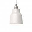 Pendant lamp with textile cable, Vase ceramic lampshade and metal details - Made in Italy - Bulb included