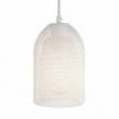 Pendant lamp with textile cable, Ghostbell lampshade and metal details - Made in Italy - Bulb included