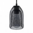 Pendant lamp with textile cable, Ghostbell lampshade and metal details - Made in Italy - Bulb included