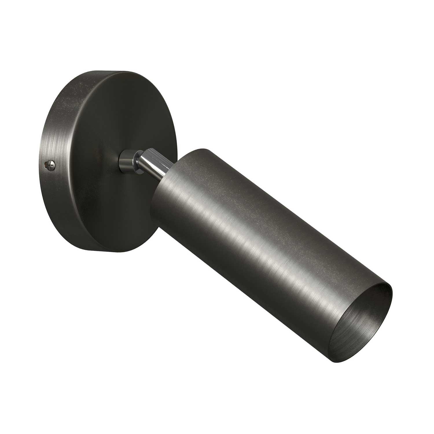 Foco orientable Metal, lámpara de pared metal con pantalla Tub-E14