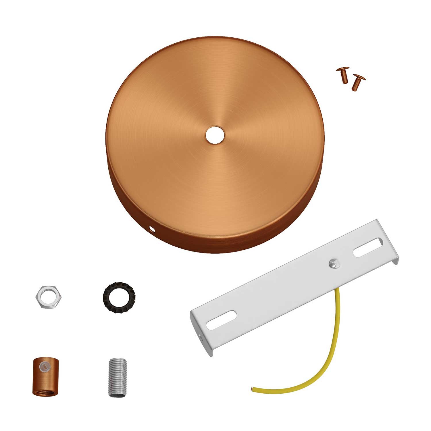 Cylindrical metal ceiling rose kit