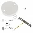 Cylindrical metal 2-hole ceiling rose kit