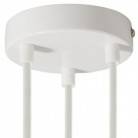 Cylindrical metal 3-hole ceiling rose kit