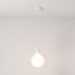 Pendant lamp with textile cable and coloured porcelain details - Made in Italy - Bulb included