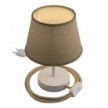 Alzaluce with Impero lampshade, metal table lamp