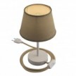 Alzaluce with Impero lampshade, metal table lamp