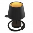 Alzaluce with Impero lampshade, metal table lamp