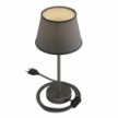 Alzaluce with Impero lampshade, metal table lamp