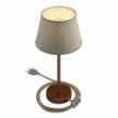 Alzaluce with Impero lampshade, metal table lamp