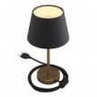 Alzaluce with Impero lampshade, metal table lamp