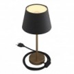 Alzaluce with Impero lampshade, metal table lamp