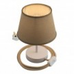 Alzaluce with Impero lampshade, metal table lamp