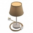 Alzaluce with Impero lampshade, metal table lamp