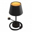 Alzaluce with Impero lampshade, metal table lamp