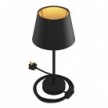 Alzaluce with Impero lampshade, metal table lamp