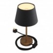 Alzaluce with Impero lampshade, metal table lamp