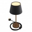 Alzaluce with Impero lampshade, metal table lamp