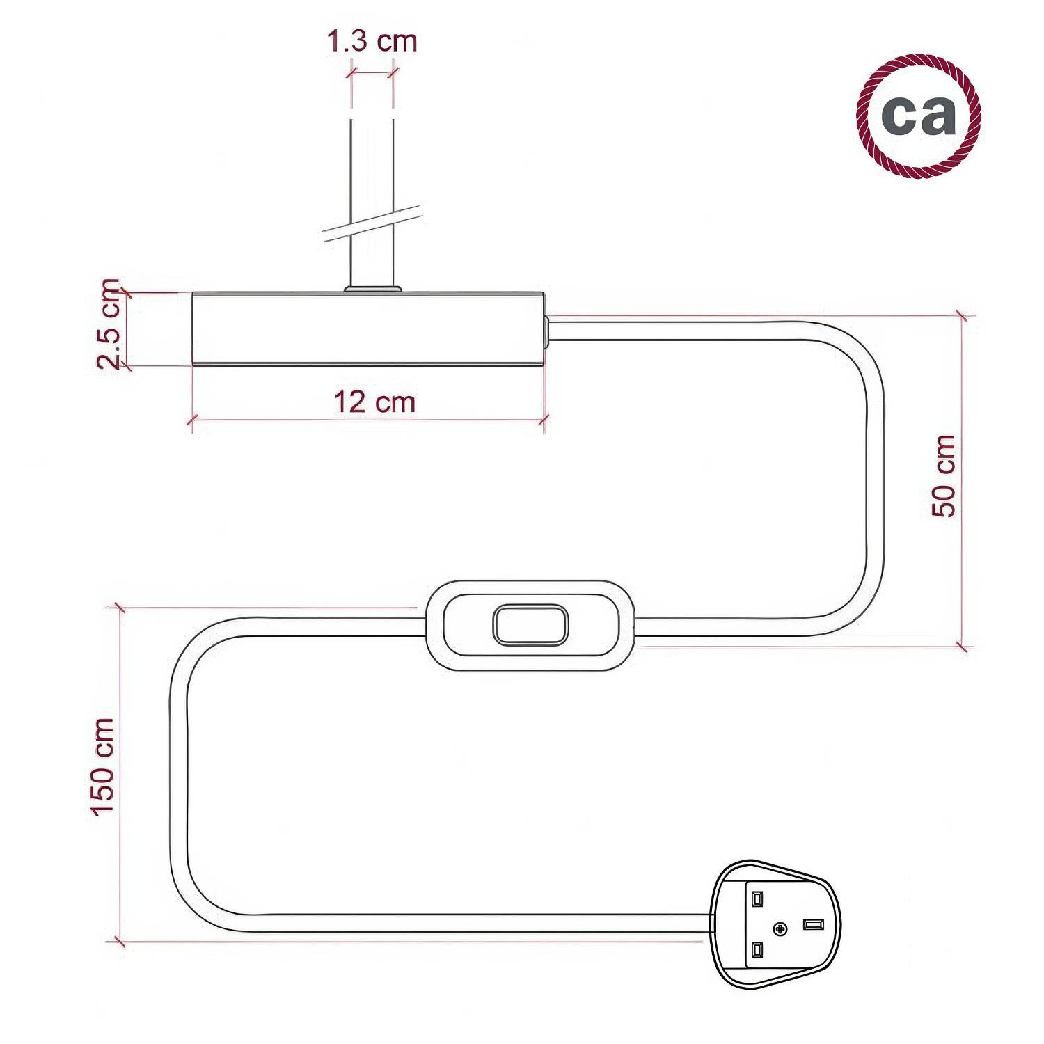 Alzaluce con pantalla Imperio, lámpara de mesa de metal