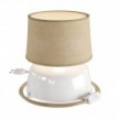 Coppa ceramic table lamp with Athena lampshade