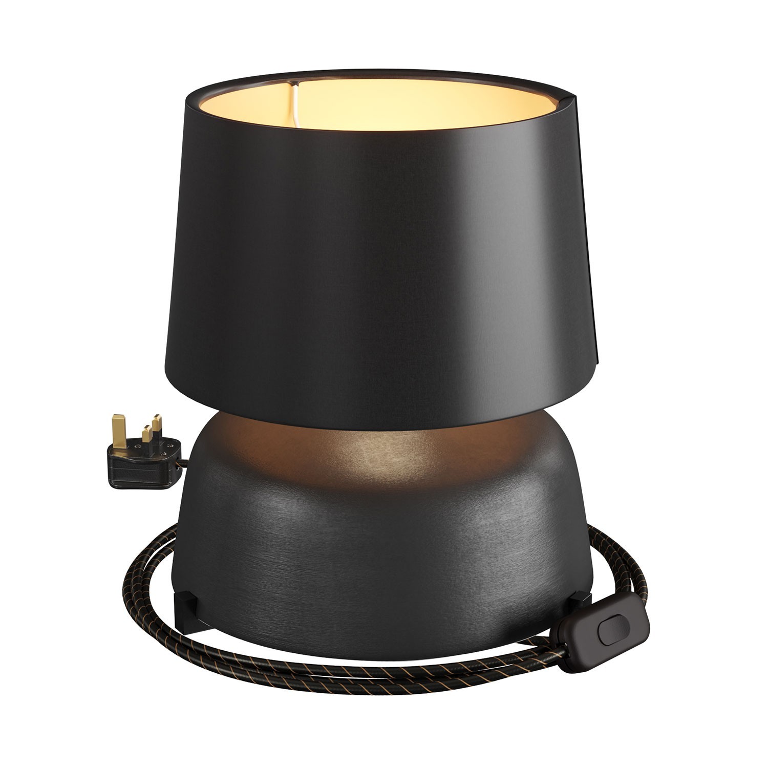 Coppa ceramic table lamp with Athena lampshade