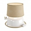 Coppa ceramic table lamp with Athena lampshade