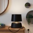 Coppa ceramic table lamp with Athena lampshade