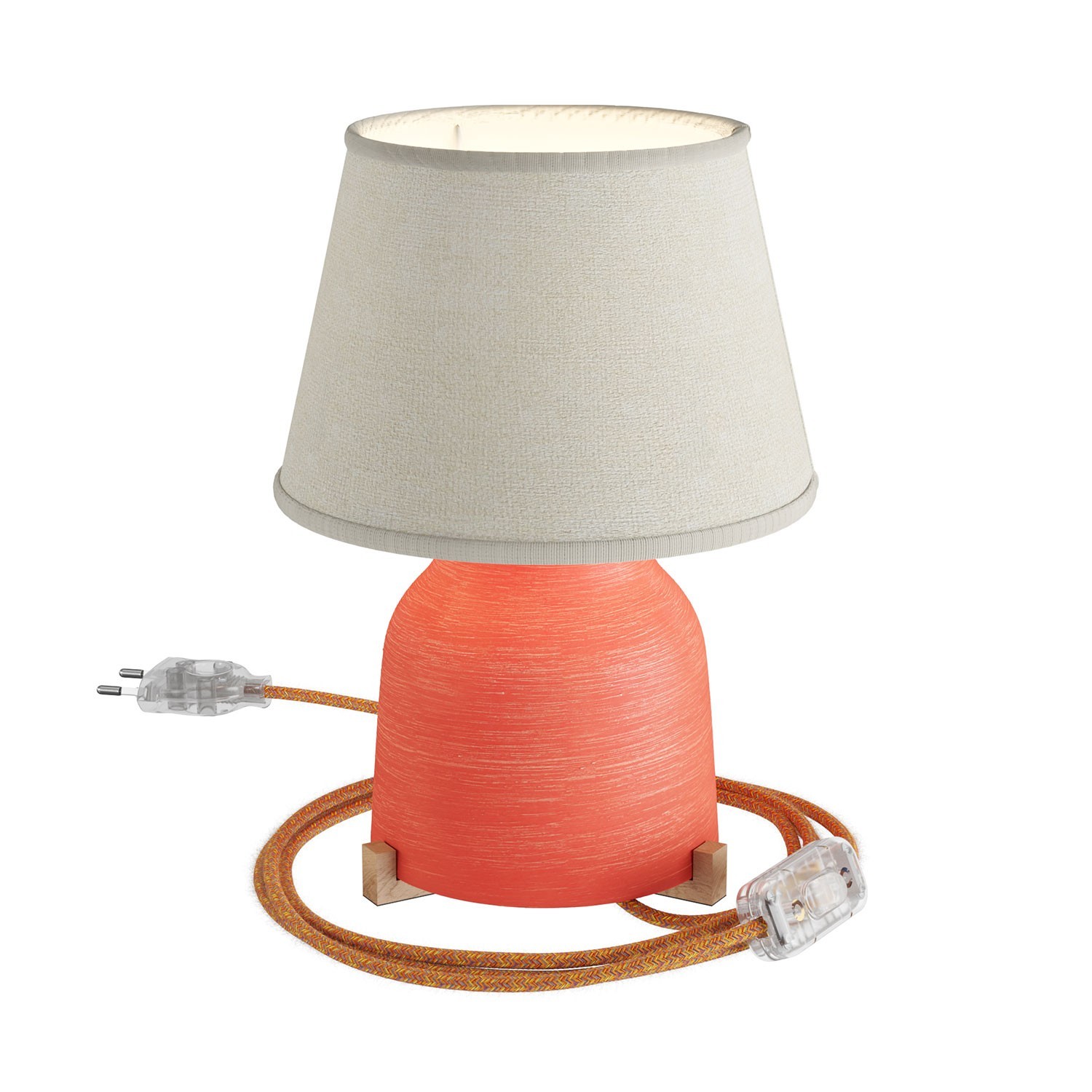 Vaso ceramic table lamp with Impero lampshade