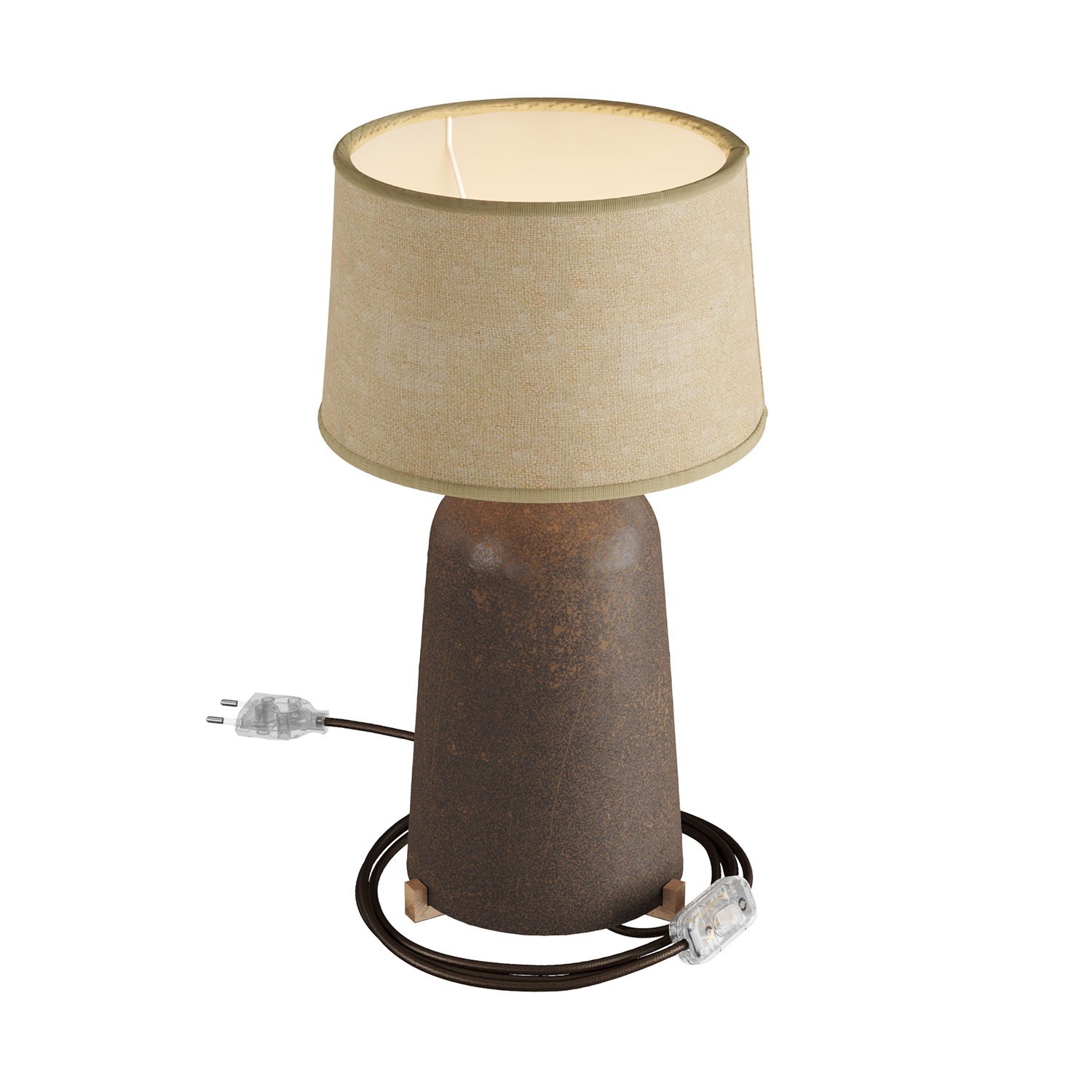 Bottiglia ceramic table lamp with Athena lampshade