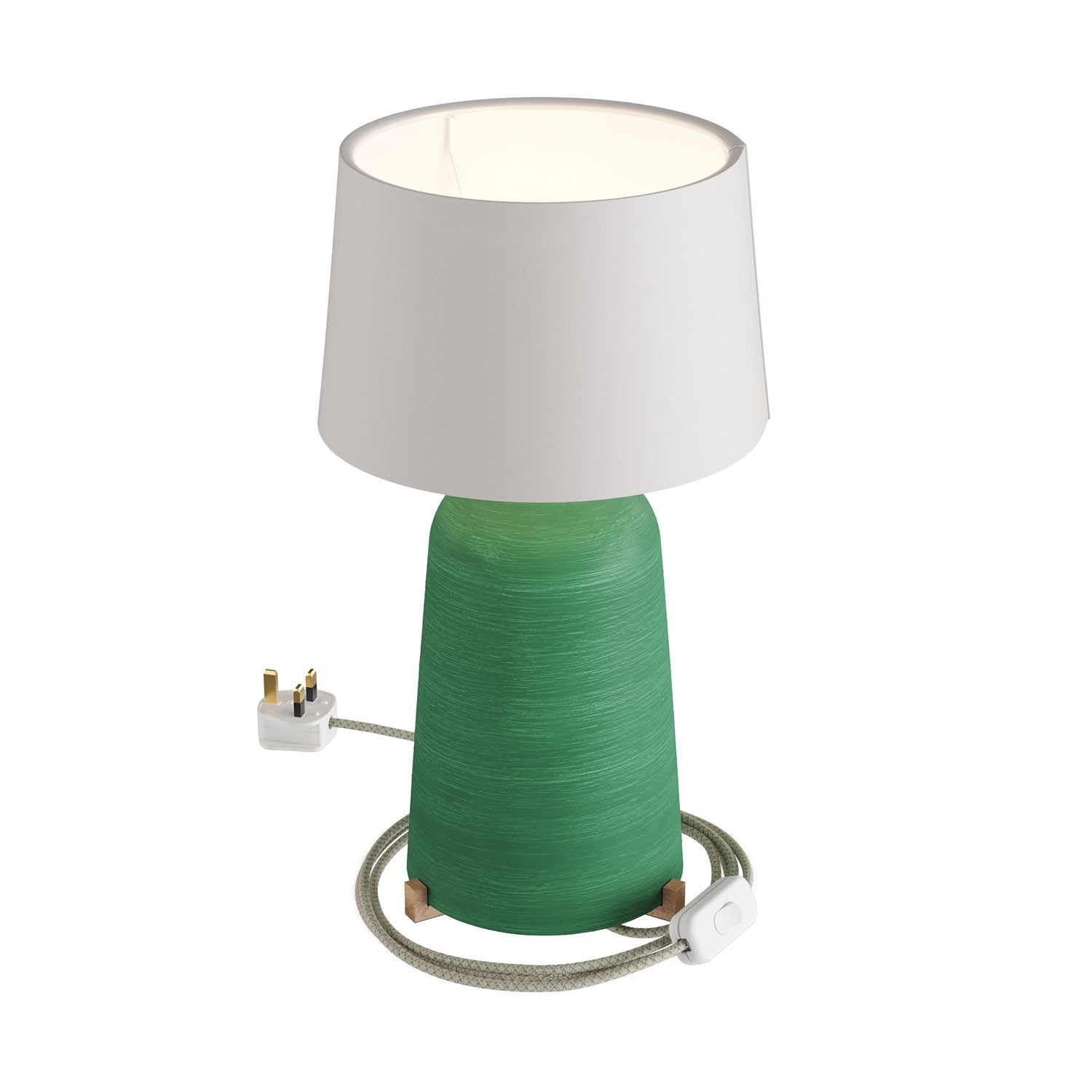 Bottiglia ceramic table lamp with Athena lampshade