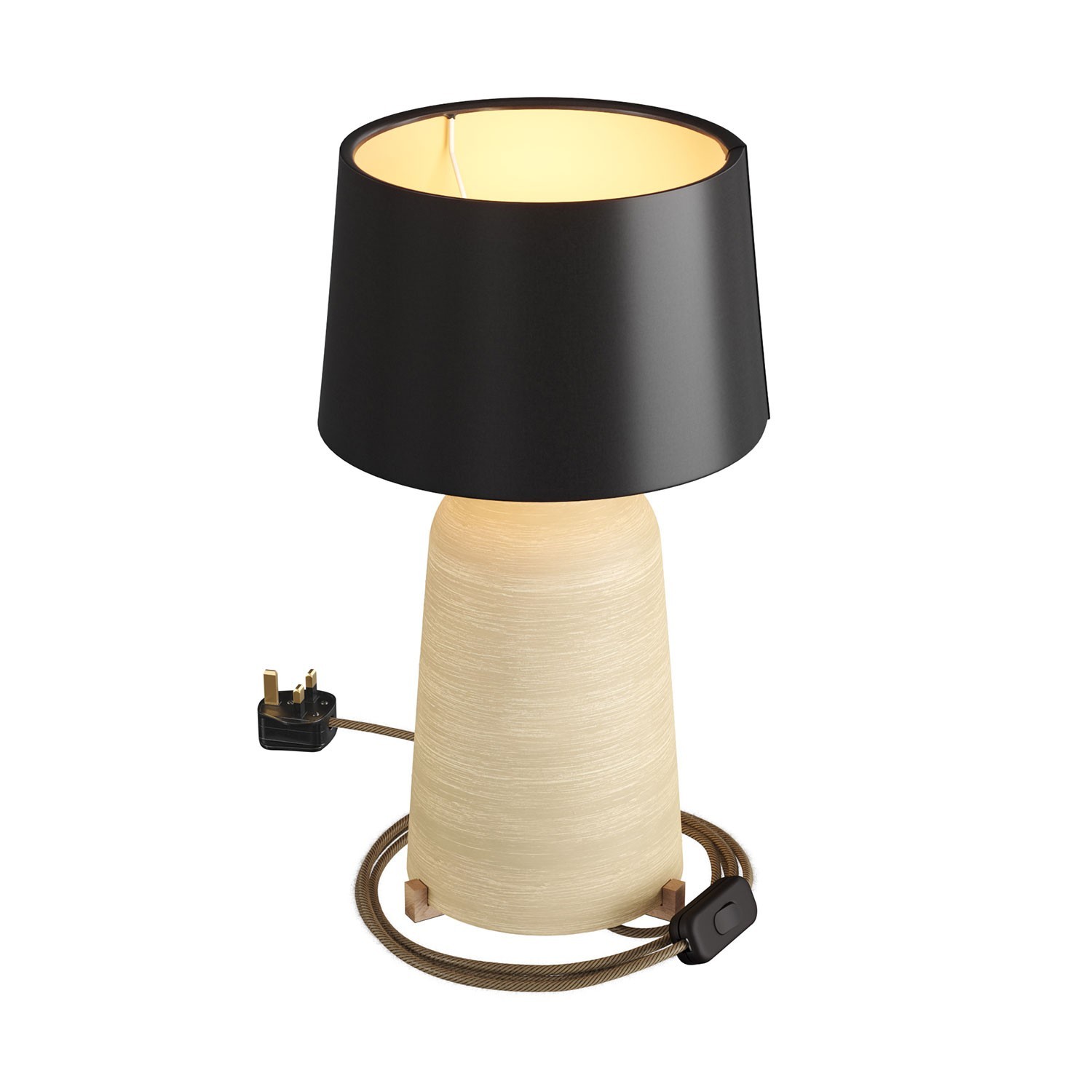 Bottiglia ceramic table lamp with Athena lampshade