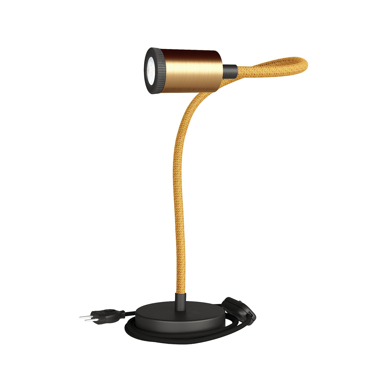Lámpara de mesa articulada Table Flex GU1d0 con mini foco LED